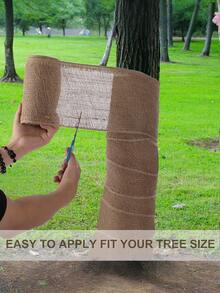 1 卷粗麻布卷黄麻布树套保护器冬季霜冻植物毯布屏障织物花园植物冬季户外树木灌木植物霜冻保护 - 彩色 - 查看 13