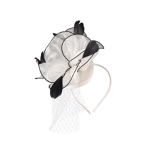 1件套精美头饰，茶会帽，饰有丝带、羽毛和发夹，适合女孩和女士，婚礼用品，发饰，迷你帽子，德比帽，礼物，晚宴 - 彩色 - 查看 25