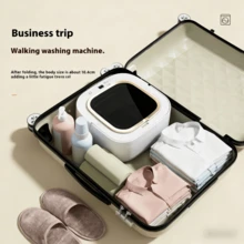 Mini máquina de lavar portátil de 11,5 litros, dedicada a roupas íntimas, lavagem e secagem automáticas, 3 modos de temporizador inteligentes, esterilização dupla, design compacto.