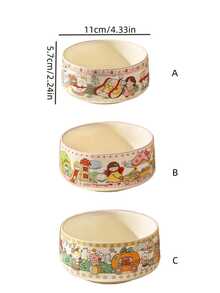 1 chiếc bát sứ hoạt hình dễ thương, thích hợp dùng cho tiệc trà chiều, các món tráng miệng, sữa chua, salad, cháo yến mạch ăn sáng, dùng tại nhà, nhà hàng, quán cà phê, cửa hàng tráng miệng, làm quà tặng, tiệc tùng. - Nhiều màu - Xem 2