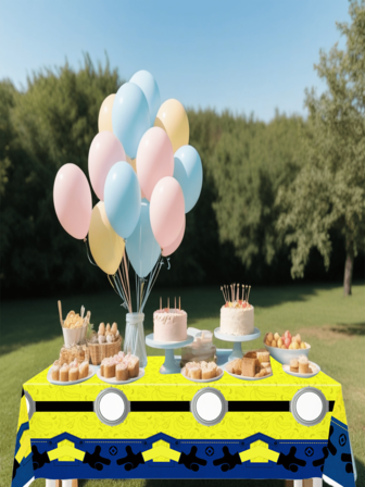 Minions Cartoon -Themed Party Tableware, Despicable Me Movie Decorations Tablecloths, Party Decoration Tablecloths