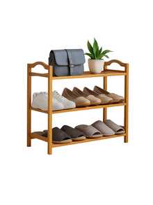 3-Tier Multipurpose Bamboo Shoe Rack - 鏽棕色 - 查看 7