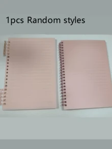 1/2 Cuadernos espirales con cubierta dura de plástico grueso y líneas horizontales, estética de carcasa resistente, papel resistente a desgarros, material duradero, tamaño A5 (60 páginas por libro) Cuaderno de líneas horizontales, adecuado para estudiantes, útiles escolares y cuadernos de tapa lateral para profesionales de oficina