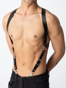 Men's Pu Chest Strap Waist Beltcasual Chest Harness Belt For Men Men's Casual Wear Accessories Body Harness For Men Gift