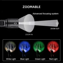 Alonefire X94 Multifunctional Portable Zoom Rgb Flashlight Creative Portrait Atmosphere Light Emergency Light Adventure Camping Tactical Lanterns