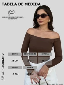 Women's Off-The-Shoulder Blouse Long Sleeve Casual Charming Elegant Evening Party Prom Formal - 鏽棕色 - 查看 8