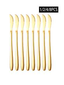 1/2/4/8pcs Stainless Steel Western Dining Knives, Steak Knife, Cake Knife