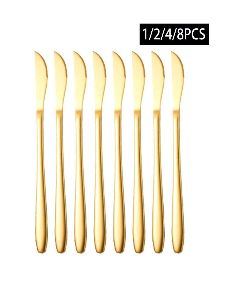 1/2/4/8pcs Stainless Steel Western Dining Knives, Steak Knife, Cake Knife