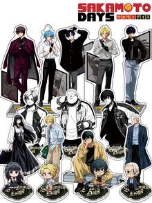 Nuevo soporte doble de 15 cm de acrílico, accesorios de colección de anime Sakamoto Days con las figuras de Shin Asakura y Taro Sakamoto, decoración de escritorio en el hogar para fans