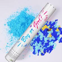 Confetti Popper For Parties - Blue Gender Reveal Confetti To Announce Reveal Parties, Perfect For Celebration Surprises & Photo Moments - Blue - View 2