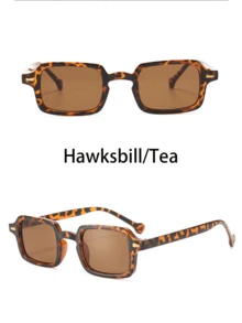 New Box Retro Fashion Glasses Candy Color Cross Border Hot Selling Fashion Glasses Women's Fashion Ins Versatile Frame Eyes,Geometric Plastic Full Frame Multicolor Leopard Retro Personalized Women Fashion Glasses For Holiday Gift Street Snap Tropical Beach Vacay Going Out Outfit Appointment Outfits Fashion Accessories ,Back To School,Preppy Style,School Look - Multicolor - View 2