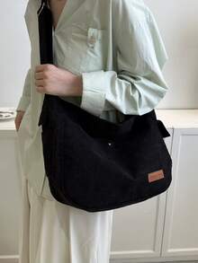Women's Versatile Casual Crossbody Bag - Black - View 2