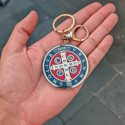 Chaveiro São Bento Acrílico Religioso Chaveiro Para Chave Bolsa