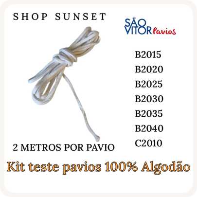 Kit Teste pavio 2 metros B2015 B2020 B2025 B2030 B2035 B2040 C2010