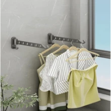 JOOM Laundry Drying Rack Wall Mounted Clothes Drying Rack Clothes Hanger -Coat Hanger Holder White - Màu B - Xem 1