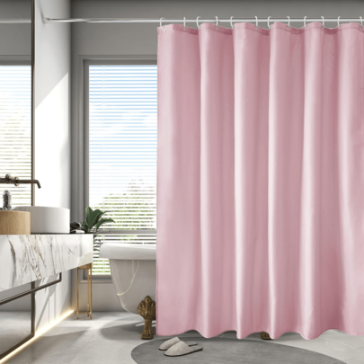 1PC Pink PEVA Shower Curtain Liner 65gsm -  Lightweight Durable, Fits Standard 71x71 Inch Shower Curtains, Hooks Not Included