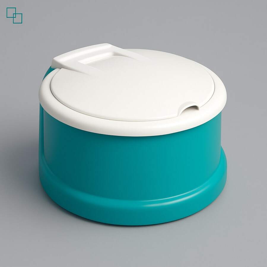 Plasnorthon Colorful Potty Training Potty With Lid - 綠色 - 查看 1
