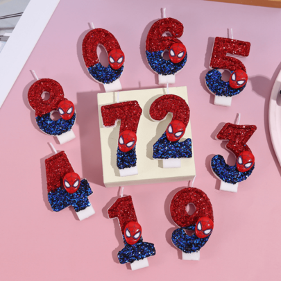 Marvel Candele a forma di numeri da 0 a 9 con il supereroe Spider-Man dei fumetti Marvel, ideali per decorare torte di compleanno, feste di laurea, Natale e primo compleanno. Ottima scelta come regalo per amici e familiari.