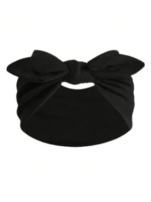 1/3/4/6pcs Women Bow Rabbit Ear Headbands, Boho Style Extra Wide Cute Rabbit Ear Knotted Headbands, Halloween Headpiece, Fall, Women Headwrap, Elastic Solid Bow Hair Accessories, Suitable For Fitness/Yoga/Sports/Outdoor, Solid Color Casual Headbands, All Season Winter Scarf Warm Hair Bands Women Bandana