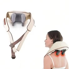 AXH. 6D Simulated Human Body Massager, Suitable For Neck, Back, Shoulder And Cervical Spine - Beige - View 3