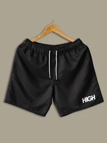 Men's Sports Bermuda Shorts - HGH01 - Gym Running Skate Basketball Otaku - 黑色 - 查看 1