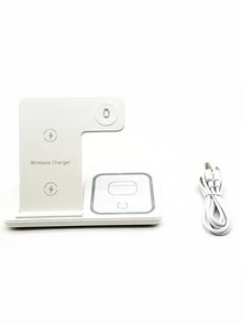 三合一 15W 快速磁无线充电站支架，兼容 I.Phone 16、15、14、13、12、11、X、8 Pro Max/Pro/Mini/Plus、Ultra 10/9/8/7/6/5/4/3/2 SE、4/3/2/Pro/Pro2。