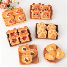 10/15/20pcs Simulation Cookie Toast Bread Love Bear Claw Resin Charms For DIY Crafts - Assorted Miniature Biscuit Embellishments For Hair Accessories, Keychains, Phone Cases, Cup & Shoe Decor, Scrapbooking, Jewelry Making