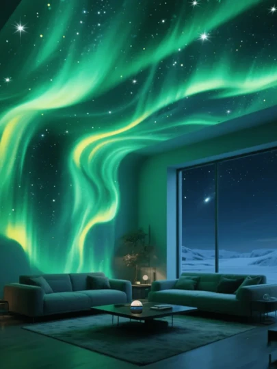 Aurora Night Light Strip With Remote Control - USB Powered, Room LED Lighting, RGB Home Decor Lamp, Ideal For Room Decoration And Holiday Gifts