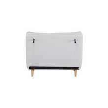 Sofá cama individual plegable compacto color blanco, diseño moderno para sala y dormitorio, mueble funcional, resistente y fácil de combinar y instalar en espacios reducidos - Beis - Ver 4