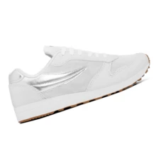 Men's And Women's Casual Sneakers Adult White Comfortable Lightweight Walking Stylish Modern Everyday 10 Sizes 34 To 43 - trắng và bạc - Xem 5