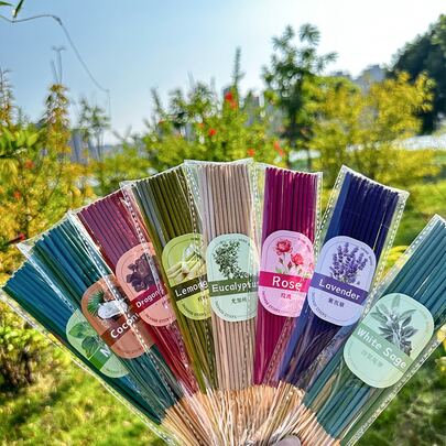 7 Sets Of 103pcs/136pcs/172pcs Incense Sticks, 3 Styles (Night, Day, Cloudy) With Multiple Scents: Rose, Lavender, Sandalwood, Jasmine, Mint, Cherry Blossom, Vanilla, Sage, Eucalyptus, Lemongrass, Ocean, Cherry, Passion Fruit, Coconut, Dragon's Blood, Suitable For Home, Office, Yoga, Meditation, After Meals, Reading Or Music Sessions, Long-Lasting Fragrance