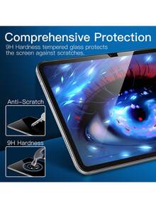 Yezodawee 适用于 iPad 第 11 代 A16 11 英寸/10.9 英寸（2025/2022 款）的屏幕保护膜，9H+ 硬度钢化玻璃，配备简易安装工具包，兼容 Apple Pencil 和保护壳，高清透明。 - 無色 - 查看 7