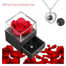 1 szt. Naszyjnik z wisiorkiem w kształcie serca z napisem "Kocham Cię" w 100 językach – modny styl, biżuteria w pudełku prezentowym, nadaje się na prezent dla dziewczyny i prezent urodzinowy dla innych