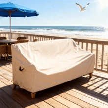 Durable Outdoor Sofa Cover - Heavy Duty 900D Oxford Fabric UV & Wind Resistant Patio Bench Cover With Handles - Fits 70"X30"X24"/35"(H) Loveseat - Stylish Protection For Garden, Patio, & Poolside Furniture,Beach,Summer,Vacation,Holiday,Travel Essential,Going Out Tops,Household Items - Khaki - View 11