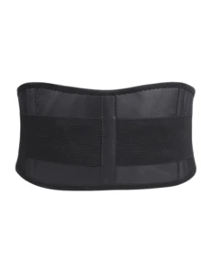 1pc Self-Heating Waist Trimmer Belt With Lumbar Support - Waist Cincher For Fitness Workout - Black - View 4