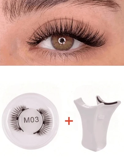 1 Pair Reusable Magnetic Eyelashes, Natural Look, No Glue Magnetic Lashes, Soft Magnetic Lashes Easy To Wear And Remove Strip Lashes, Lashes, Eyelashes, Fake Lashes,Eyegifts For Women,Lash,Faux Cils,Eyelash,Lashes,Christmas,Magnetic Eyelashes,