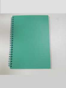 1/2 Cuadernos espirales con cubierta dura de plástico grueso y líneas horizontales, estética de carcasa resistente, papel resistente a desgarros, material duradero, tamaño A5 (60 páginas por libro) Cuaderno de líneas horizontales, adecuado para estudiantes, útiles escolares y cuadernos de tapa lateral para profesionales de oficina