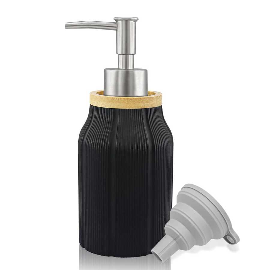 1 Stück Seifenspender Flasche im Boho-Stil mit Trichter, praktisch für Badezimmer, Küche, geeignet für Duschgel, Reinigungsmittel, passend für alle Feste und Jahreszeiten