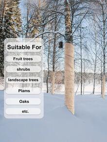 1 卷粗麻布卷黄麻布树套保护器冬季霜冻植物毯布屏障织物花园植物冬季户外树木灌木植物霜冻保护 - 彩色 - 查看 3