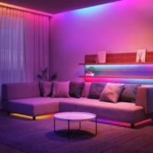 NBBUFF 3.28-100 英尺智能新奇 LED 灯，USB 供电 RGB 灯带，房间装饰照明，应用程序和遥控器，计时器，音乐同步，1600 万种颜色，100 多种场景，适用于卧室、电视、电脑背光、万圣节、圣诞节、派对、婚礼装饰 - TY-C Model - 查看 9