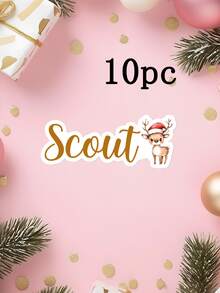 5/10/20 Miếng dán nhãn nền trắng họa tiết Giáng sinh tùy chỉnh, Nhãn dán tên và văn bản Giáng sinh cá nhân hóa, Nhãn dán quà tặng Giáng sinh cá nhân hóa - Nhiều màu - Xem 13