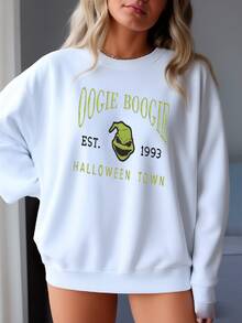 Sweatshirt: Nightmare Before Christmas Halloween Shirt Sweatshirt - 白色 - 查看 2