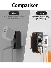 1 Pack 7-In-1 Multifunctional Wall Plug, 2 USB-A And 2 USB-C Ports, With Surge Protector, Multipurpose Home Office And Workspace Power Organizer, Outlet Extender, Wall Adapter With Overload Protection, Suitable For Home, Office, Travel, Bedroom, Gaming Room And More