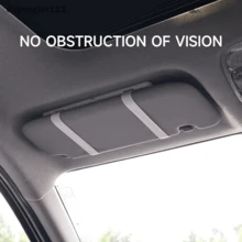 Universal LED Car Interior Touch Makeup Mirror High Brightness Adjustable Sun Visor Finger - White - View 3