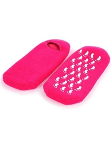 1 Pair Moisturizing Socks Heel Gel Sock Rough Foot Care Treatment Soft Silicone Gel Lined Infused Lotion Spa Socks Cotton Gel Sleeves For Repairing Softening Dry Cracked Feet Skins, To Be Used With Your Favorite Lotions And Creams For Foot Moisturizing, Suitable For Mother's Day, Wedding Season Gift ﻿ - Multicolor - View 9