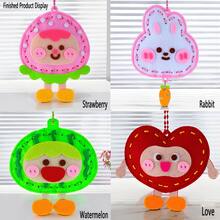 5 Stücke/1 Stück süßes Tier-Themen DIY Nähset, handgemachtes Anhänger Dekorationsmaterial Paket Cartoon Schlüsselanhänger, perfekt für Anfänger, Geburtstagsgeschenke, Weihnachtsparty Geschenke - Verschiedenfarbig - Übersicht 4