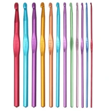 EDCUEBE7 2.0-10.0 Aluminum Alloy Crochet Hooks 14pcs/Set, Colorful Ergonomic Crochet Needles For Arthritis, Knitting, Yarn Crafting (Random Colors) - Multicolor - View 30