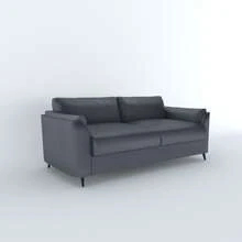 Sofá con 3 plazas en tapiz negro, mueble moderno para sala, diseño elegante y resistente, cómodo, ideal para espacios familiares y fácil de combinar con la decoración - Gris Oscuro - Ver 5