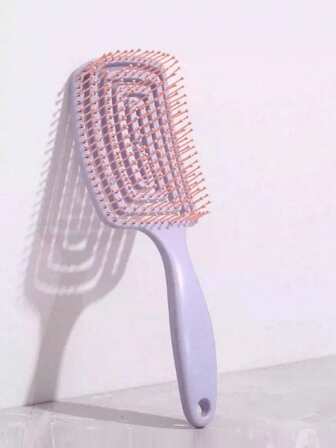 1pc Hollow Comb, Dry/Wet Massage Comb, Portable Styling Wide Tooth Comb, Female Long Hair Fluffy Comb,Shaping Tool,Bathroom Decor