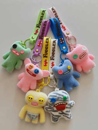 Cute Big Teeth Funny Doll Pendant, Car Keychain Cartoon Funny Animal Doll Pendant, Bag Keychain Christmas Gift Bag Charms Car Teacher Friend Sister Gift Ideas